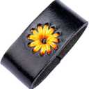 2 x 1.5 "(38mm-40mm) Belt Loop Keeper Leather Loop Keeper Men Belt Buckle Accessories Hand Made Leather (Black)