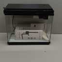 Fish Tank 2.4 Gallon Aquarium with Heater, 3-in-1 Silent Pump with Filteration & Oxygenation & Circulation, 7-Color Timer Cycle Light, Temperature Display, Humidifier, HD Glass Fish Bowl