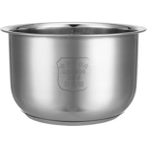 Inner Pot Pressure Cooker Rice Cooker Liner Stainless Steel Rice Cooking Silver Container Pot Replacement 7.08x6.29x4.2inches