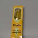 Curl Defining Brush for Curly Hair, Vented Detangling Hair Brush for Wet and Dry Styling, Curved Brush for Shaping and Smoothing Curl Clumps, Lightweight Hair Brush Yellow