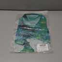 Remidoo Women's Sheer Mesh Top Tie Dye Crewneck Long Sleeve Tee Shirts with Thumb Hole Green Small