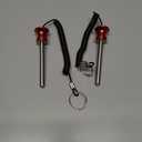 Lasnten Weight Stack Pin Magnetic Universal Gym Weight Pin 0.4 inch Drop Set with Pull Rope for Plate Apertures Above 10.5 mm Heavy Duty (Red)