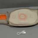 IKEEPFIT Portable Heating Pad for Back, Cordless Wearable Heat Belt with Massager for Lower Back Pain Relief, Battery Powered 8000 mAh Rechargeable, MAXwarm 3.0, Gift for Women Men 90-310 lbs (Beige)