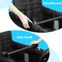 Universal Forward-Facing Stroller Wagon Support Bar,Length Adjustable Crossbar with Hook-Built in,Easy to Install & Remove Bus-Style Seating Upgrade Accessories