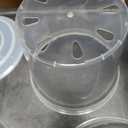 Clear Plastic Plant Pots, Transparent Multiple Sizes For Orchids Houseplants With Trays 9" tall