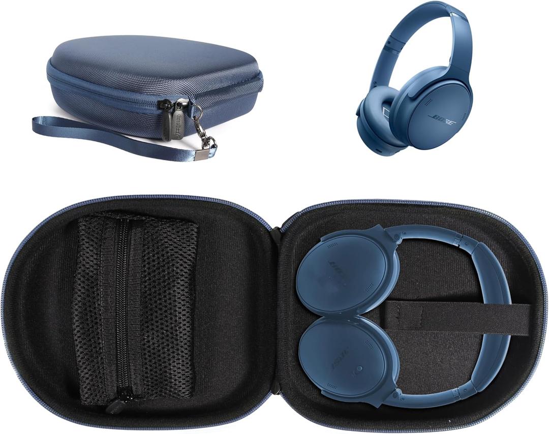 CaseSack Case for Bose QuietComfort Bluetooth Headphones with Microphone, QuietComfort 45, 35, 35 II, Replacement case only (Blue)