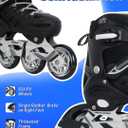 Nattork Inline Skates for Boys and Girls Men Women, 4 Sizes Adjustable Blades Roller Skates Beginner for Kids & Adult Youth