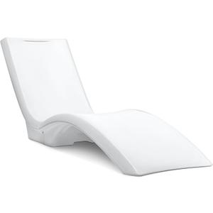 Step2 Vero Pool Lounger, Fade-Resistant, Waterproof Patio Furniture, Pool Lounge Chair for Sun Shelf, Use in Pools with Shelves Up to 12-Inches Deep or Outside Pool Deck, Weighted, White