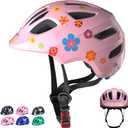 GLAF Baby Bike Helmet Toddler Helmets for 1 Year Old and up Infant Girls Boys Multi Sport Adjustable for Scooter Bicycle Skateboard Cycling (XS: 18.11"- 20.08" / 46-51 cm, Flower)