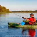 OCEANBROAD Adjustable Fishing Kayak Paddle - 94in/240cm-98in/250cm-102in/260cm Aluminum Alloy Shaft with Paddle Leash