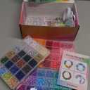 5 Boxes Bracelet Making Kit Pony Beads, 96 Colors 6x9mm 3500Pcs Kandi Rave Beads for Bracelets Friendship Plastic Bead with 800Pcs Letter Bead Arts and Crafts for Kids Adults Keychain Jewelry Making