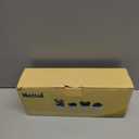 Nattol Modern Mini Artificial Succulent Plants Potted in Cube-Shape Black Ceramic Pots for Home Decor, Set of 4