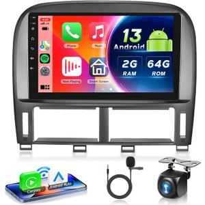 2G+64G for Lexus LS430 2001-2006 Car Radio with Wireless Carplay Android Auto - 9 Inch Touch Screen Android 13 Car Radio - GPS/WiFi/Bluetooth/FM/SWC/HD Backup Camera