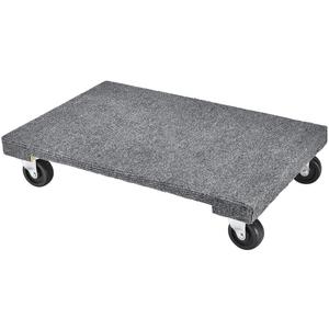 24-370 24in. x 16in. 1000 lb. Capacity Hardwood Solid Deck Dolly with Carpet