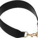 uxcell 22.83 Inch PU Leather Short Bag Strap with Clasp, Purse Handles Handbags Replacement Straps for Clutch Bag Crossbody Underarm Bags, Black, Gold Buckle