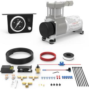 DEEAGLE Air Bag Compressor Kit for Airbags, On Board Air Compressor System for Truck, Ford F150, F250, F350, Chevrolet Silverado GMC Sierra Dodge Ram, Fast Inflation, Low-Pressure Sensor