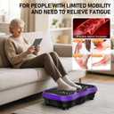 Vibration Plate Exercise Machine, 130 Levels Full Body Workout Vibrating Plate for Lymphatic Drainage Weight Loss, 450 Lbs Capacity Shake Platform with Bluetooth for Women Men