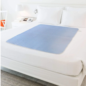 Bed Pads Washable Waterproof 34'' x 36'' (Pack of 4), Reusable Incontinence Underpads for Adults, Washable Pee Pads, Great for Dogs, Cats, Bunny, Seniors Bed Pad, Hospital Bed Sheets, Blue