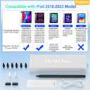 Magnetic Wireless Charging Pencil 2nd Generation for iPad 2018-2023 Model Compatible with Apple iPad Pro11 in 1/2/3/4,iPad Pro 12.9 in 3/4/5/6,iPad Air 3/4/5,iPad mini 5/6,iPad 6/7/8/9/10 Black