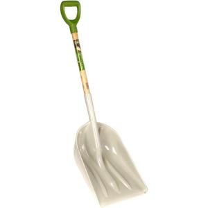 AMES 46-Inch Poly Scoop with Hardwood Handle and Ergonomic D-Grip, Ideal for Garden Care, Landscaping, Moving Shavings or Grain, Farming Tasks, and Heavy-Duty Yard Work