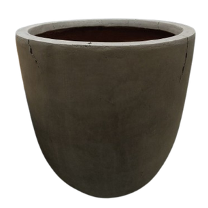 Clay Gray Vase for Plants,L size.