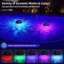 Floating Pool Speakers with Colorful Lights, Bluetooth Wireless Pool Speaker Floatable IP68 Waterproof, Built-in Mic & Crystal Clear Sound Bluetooth Hot Tub Speaker for Pool Party Outdoors