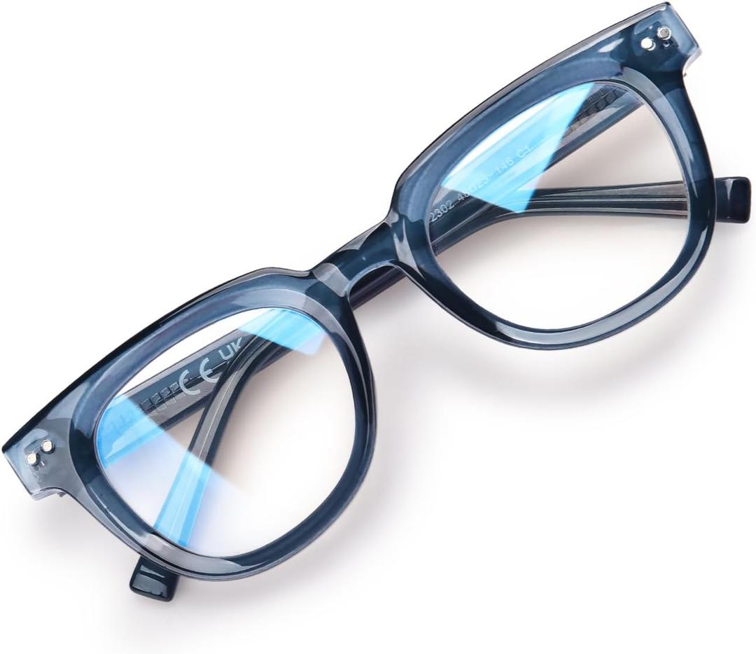 OPTOFENDY Oversized Blue Light Blocking Glasses for Women, Anti Eyestrain & UV Protection Square Computer Eyeglasses