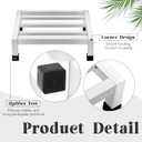 MorningRo 2 Pack Dunnage Rack 13.8" Long x 13.8" Wide, 3.9" Height Stainless Steel Shelf 1000+ Pound Capacity Commercial Food Floor Rack for Restaurants Kitchens Garages and Vehicles