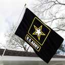 US Army Military Flag 3x5 Double Sided Heavy Duty United States Military Flag Army Black Heavy Duty 3 Ply 200D Polyester and Durable Canvas Header with 2 Brass Grommets