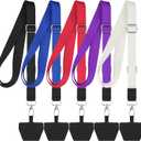 Chinco 5 Pcs Crossbody Cell Phone Lanyards Universal Adjustable Neck Strap and Phone Patches Compatible with Most Smartphones(Solid Pattern,Multicolor)