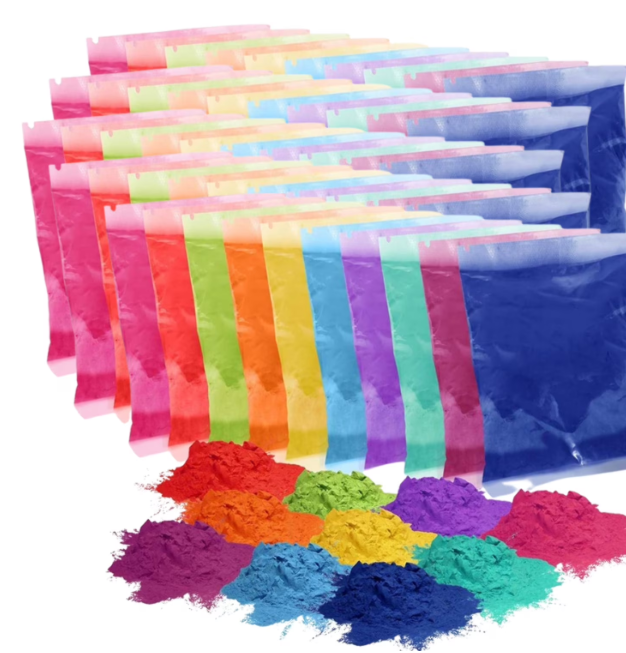 14 Color Powder Packs 50 GMS Each - 10 Vibrant Colors Perfect for 18 to 20 People for Holi Color Party, Fundraisers, Gender Reveal, Photo Shoot, Summer Camp, Color Wars, Fun Run