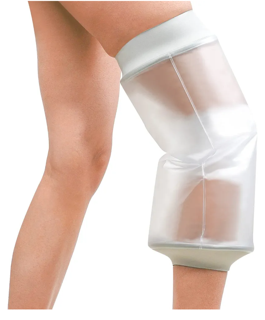 Qinaoco Waterproof Knee Cast Cover for Shower Extra Large, Knee Shower Cover post surgery, Knee Surgery Shower Cover, Knee Wound Covers for Showering, Acl Surgery Recovery Must Haves Plus Size