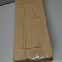 Kitsure Toilet Paper Holder Free Standing  Rustproof Metal Toilet Paper Stand for 4 Rolls with Anti-Slip Base and Shelf for Phone & Small Items, Bathroom Organizers and Storage, Medium, Black (Medium - 1 Pack)