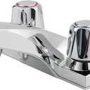 Pfister LG1435000 Pfirst Series 2-Handle 4 Inch Centerset Bathroom Faucet in Polished Chrome, Water-Efficiemt Model