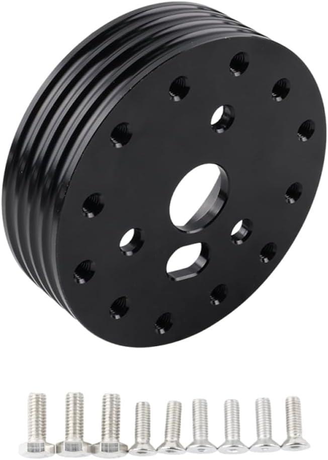 Grant Steering Wheel Hub Adapter Spacer Kit - 6 Hole to 3 Hole Conversion (Black, 1 Inch)