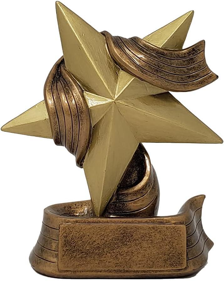 Decade Awards Gold Star Trophy - 5 or 7 Inch Tall | Gold Star Award | Employee Superstar Recognition Trophy - Engraved Plate on Request (7 Inches Tall)
