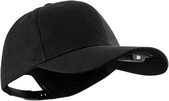 LED Hat Light - POWERCAP Baseball Cap with Light Built in - LED Cap Visor Light with Bright Headlight and IPX4 Rating