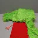 4Pcs Green Shaggy Fluffy Faux Fur DIY Art Crafts Kit Include Fuzz,  Fur Trim Plush Squares Red Glitter Felt Cloth Scissors Handmade Xmas Tree