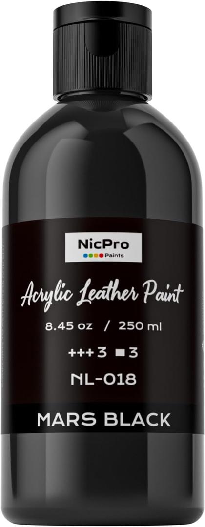 Nicpro 14 Colors Acrylic Leather Paint (8.45 oz, 250 ml) Leather Dye for Shoes, Sneakers, Bags, Furniture, Jackets, Car Seat, Wallets, Shoe Leather Paint Kit for DIY Crafts Kid Adult with Color Wheel