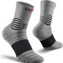 NEENCA Medical Compression Socks, Ankle Compression Stockings for Injury Recovery & Pain Relief, Sports Protection. 20-30mmHg (X-Large, Gray Black)