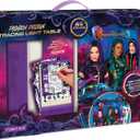 Make It Real Disney Descendants 3 Fashion Design Tracing Light Table for Girls - 9-Piece Set with Sketchbook, Stickers, Tracing Pages, Light-Up Table - Creative Drawing Kit, Ages 8+