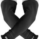 2 x Nxtrnd Double Arm Sleeves, Two Tone Arm Sleeve, Football Arm Sleeves, Sold as a Pair (Black, M)