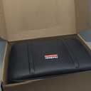 Fireproof Document Box, Hard Case Fireproof Document Organizer with Lock, Water Resistant Safe Box for Important Documents Certificates Laptop Passports, Black