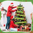 6 Feet Christmas Garland Decorations Xmas Lime Green Faux Fur Ribbon Trim with Red Green Balls Xmas Tree Winding Furry Stripe for Mantel Fireplace Decoration Indoor Outdoor Table Decor