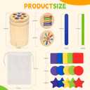 Montessori Toys: 3 in 1 Wooden Color Sorting Toys for Toddlers 3 4 5, Fine Motor Skills Sensory Toy and Color Matching Toy for Preschool Learning Activities, Girls and Boys Gifts