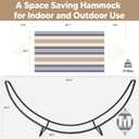 SUNCREAT Portable Large Hammock with Stand, Two Person Hammock with Stand Included, Patent Pending, Coffee White