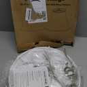 White Lamp Shades Set of 2, Bell Lamp Shades 6"Top x 13"Bottom x 10"High, Medium Shade Replacement Fabric Natural Linen Hand Crafted(Spider Fitter), Harp Holders Included, Easy Assembly Required