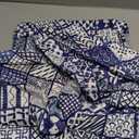 Stretch Dining Chair Covers Set of 2,Floral Print Chair Covers,Soft Removable Washable,Pet Friendly Furniture Protector,Universal Chair Slipcovers for Home, Kitchen,Ceremony Dining Room Seat (B-aqua Squares)