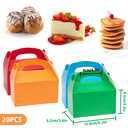 2 x JLNGTHONG 20 Pack Party Favor Treat Boxes, Colorful Gift Boxes with Handles Kraft Party Favor Boxes, Party Decoration Supplies (6.2 3.6 3.3 in)
