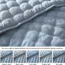 WDCOZY King Size Quilt Bedding Sets with 2 Pillow Shams, Lightweight Soft Bedspread Coverlet, Quilted Blanket Thin Comforter Bed Cover for All Season, 3 Pieces, 104x90 inches, Blue